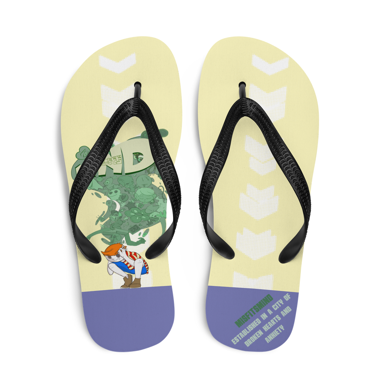 Misfitsmind Sun Bleach Flip-Flops