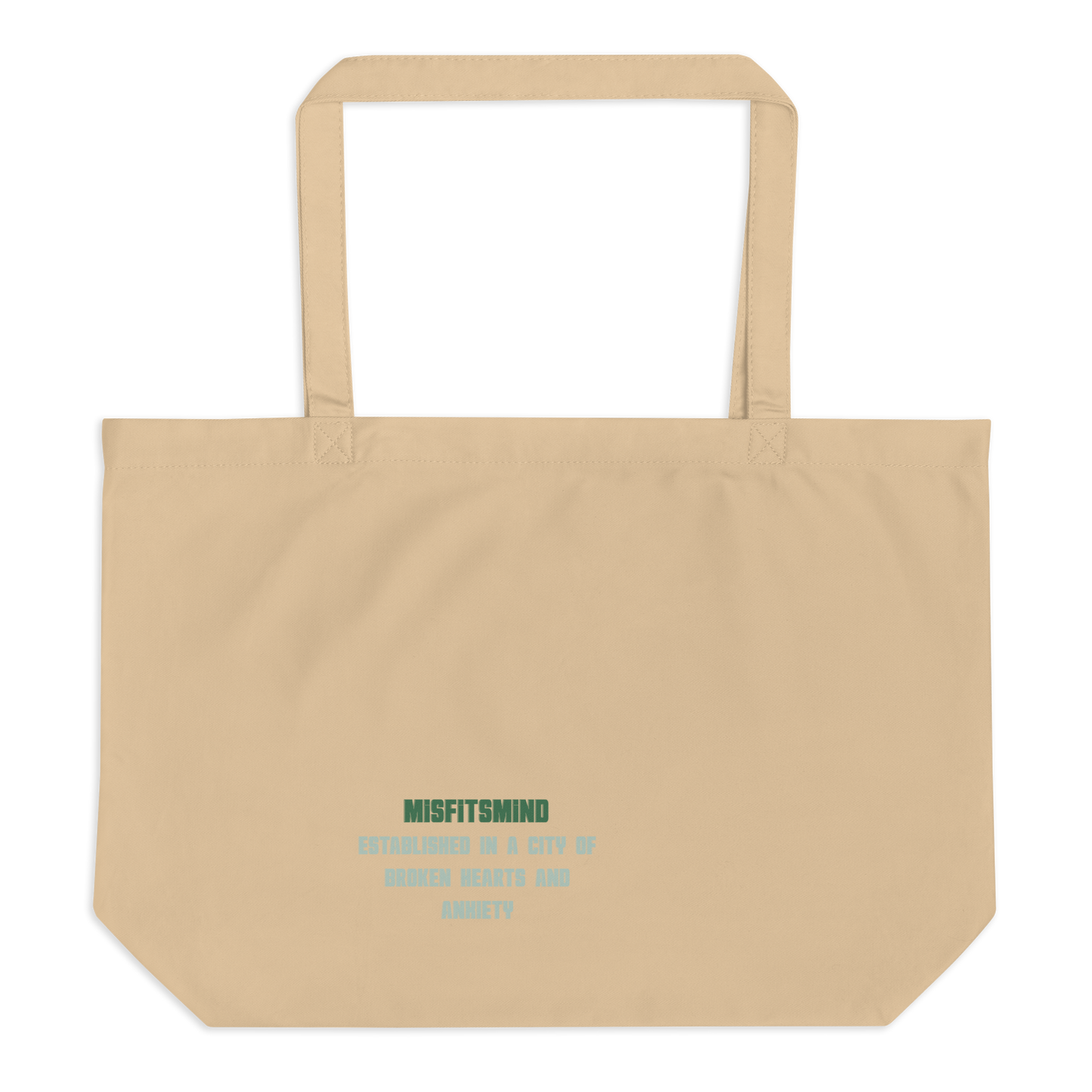 MisfitsMind Large organic tote bag