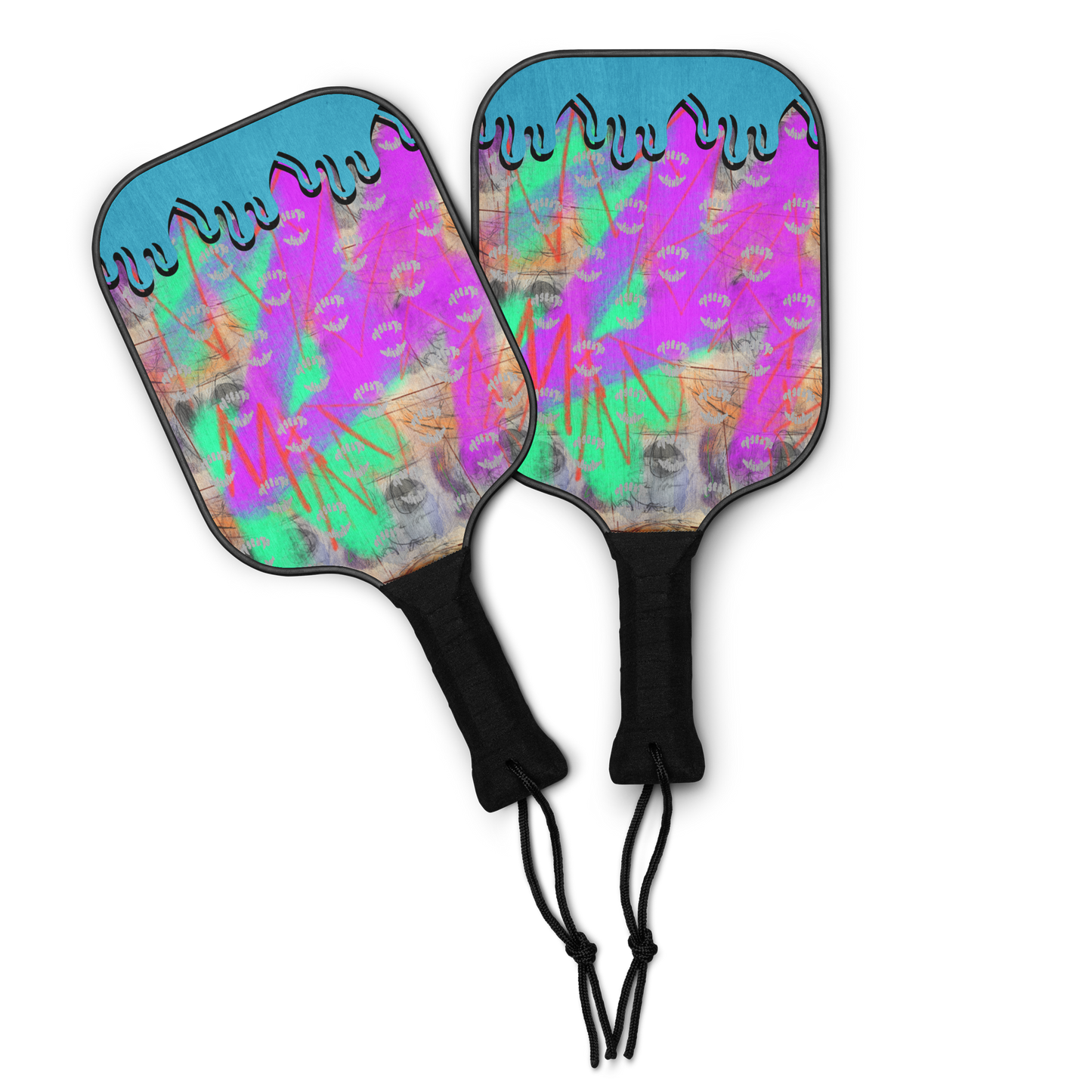 MisfitsMind Graffiti Drip Pickleball paddle set