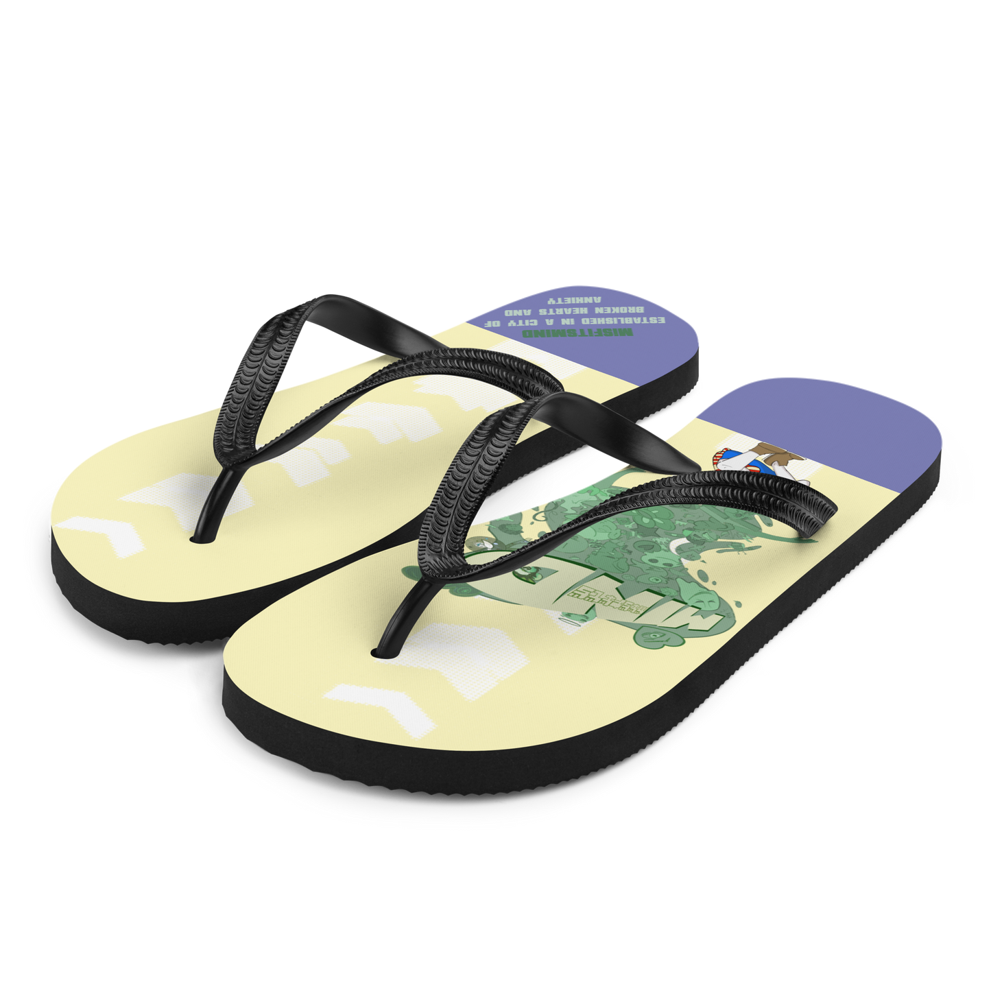 Misfitsmind Sun Bleach Flip-Flops